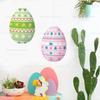 2026 Latest Models Easter Decor Coloful Egg Paper Lanterns Cartoon Rabbit Chick DIY Hanging Pendant Happy Easter Day Party Decor