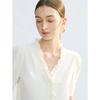 Langzi Basic Elegant V-Neck Lantern Sleeve Blouse