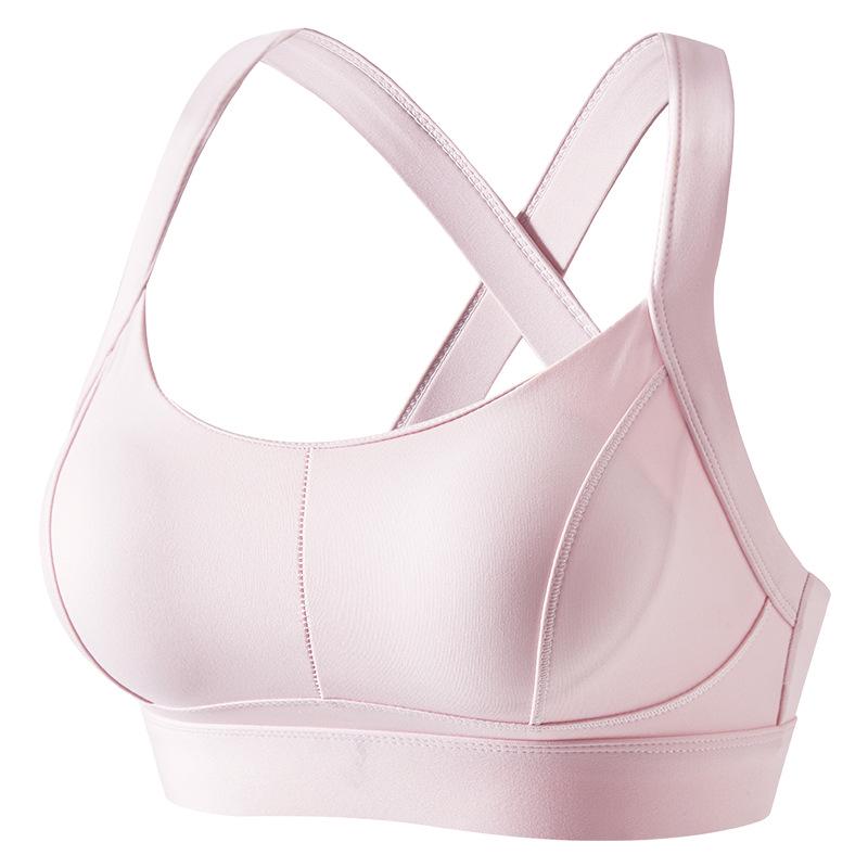 Women's Shockproof Sports Bra for Running and Yoga - Wire-Free, Side Support, Beautiful Back Design