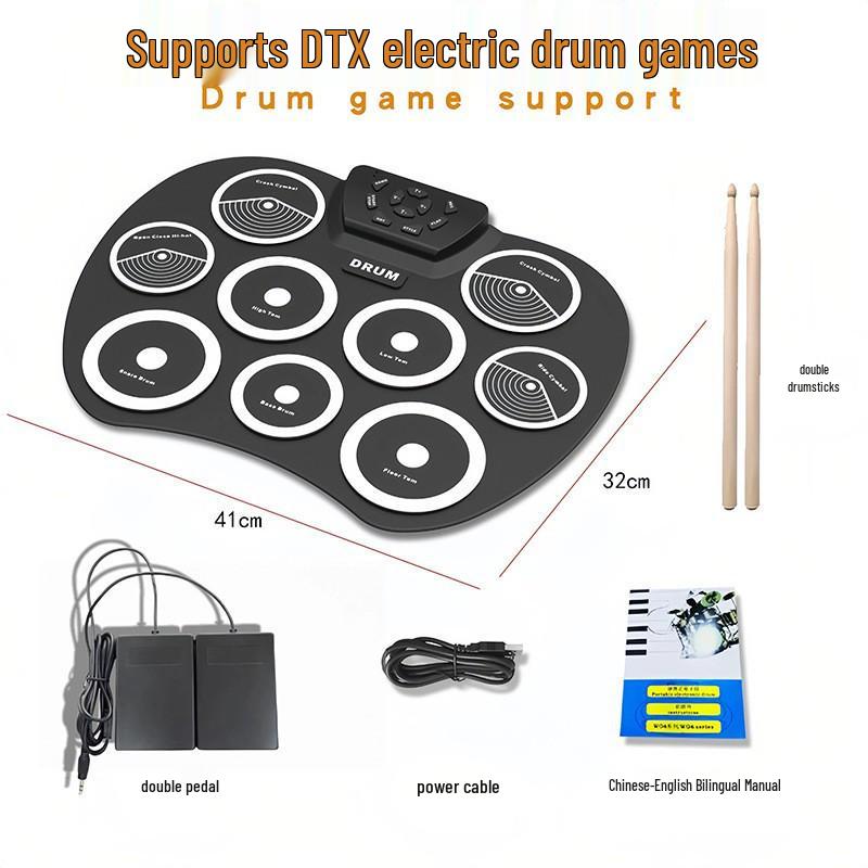 G3002 Beginner Silicone Electronic Drum Set