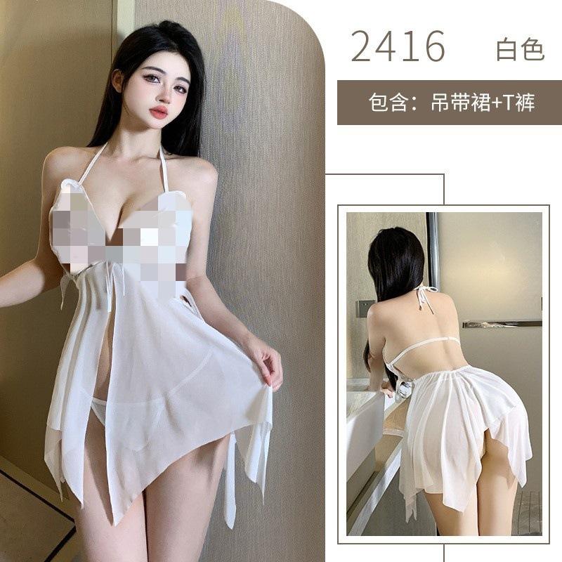 Sexy lingerie pure perspective mesh sexy suspender lace hot fun