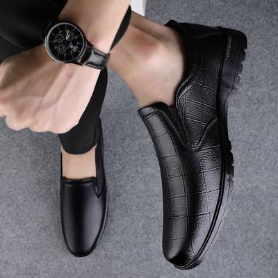 Man Sport Shoe Loafers Men Non-slip Leather Slip-on Black Driving Shoes Sneakers Male Dress Shoes Light Breathable Footwear Flat