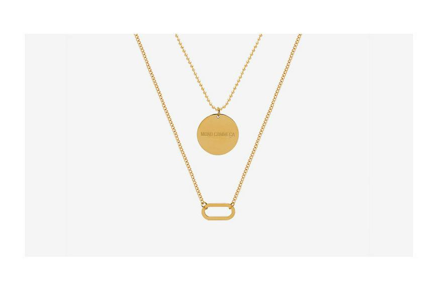 Double Layer Women's Titanium Steel Necklace - No Fade, Niche Design, Light Luxury Jewelry, Versatile for Trendy Style (P965)
