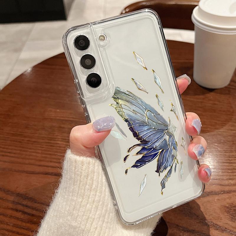 Capa de Flor Pequena Para Samsung Galaxy S24 S23 S22 Ultra S21 S20 FE A52 A56 A14 A34 A15 A25 A35 A55 A54 5G S25 Plus Capa de Silicone