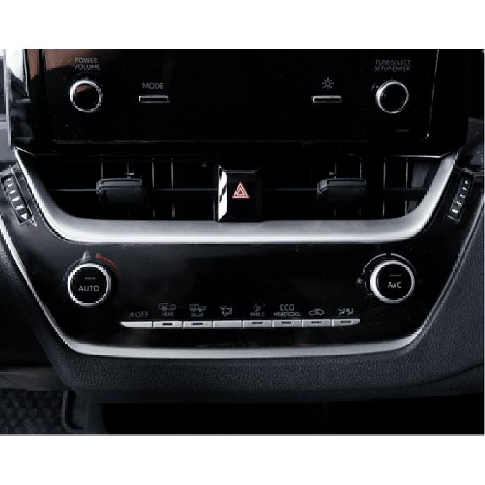 For Toyota Corolla -2026 Dashboard Center Air Vent Trim Matte Silver Kit 1pc