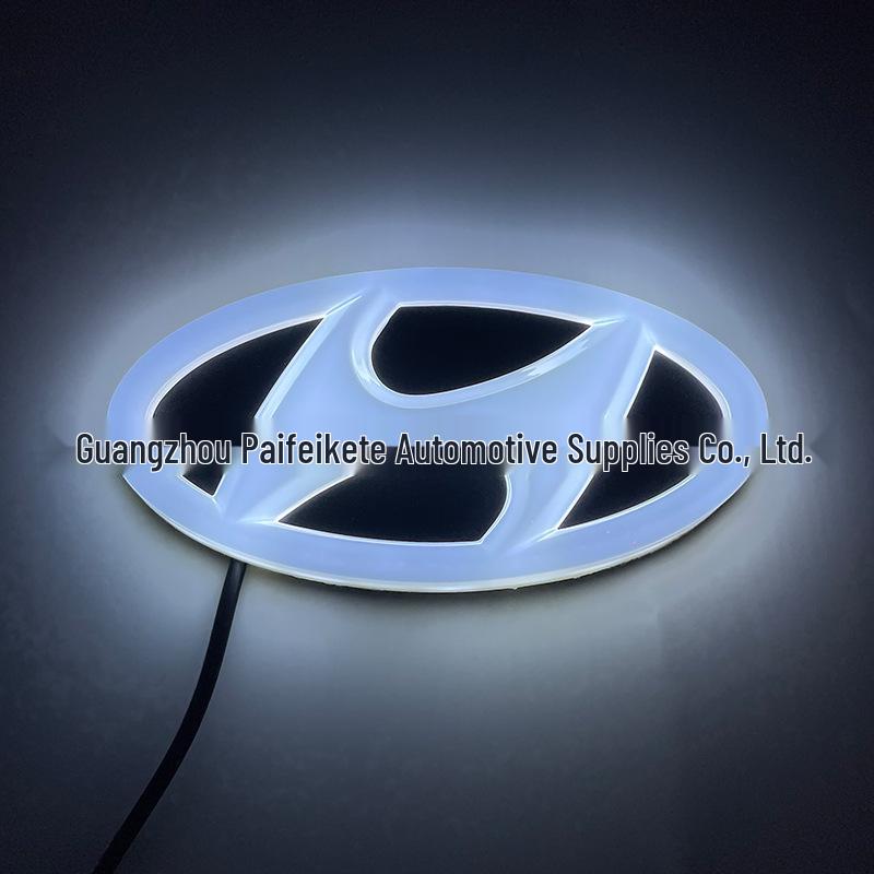4D Luminous LED Rear Emblem Light for Tucson, Elantra, Santa Fe, and Sonata