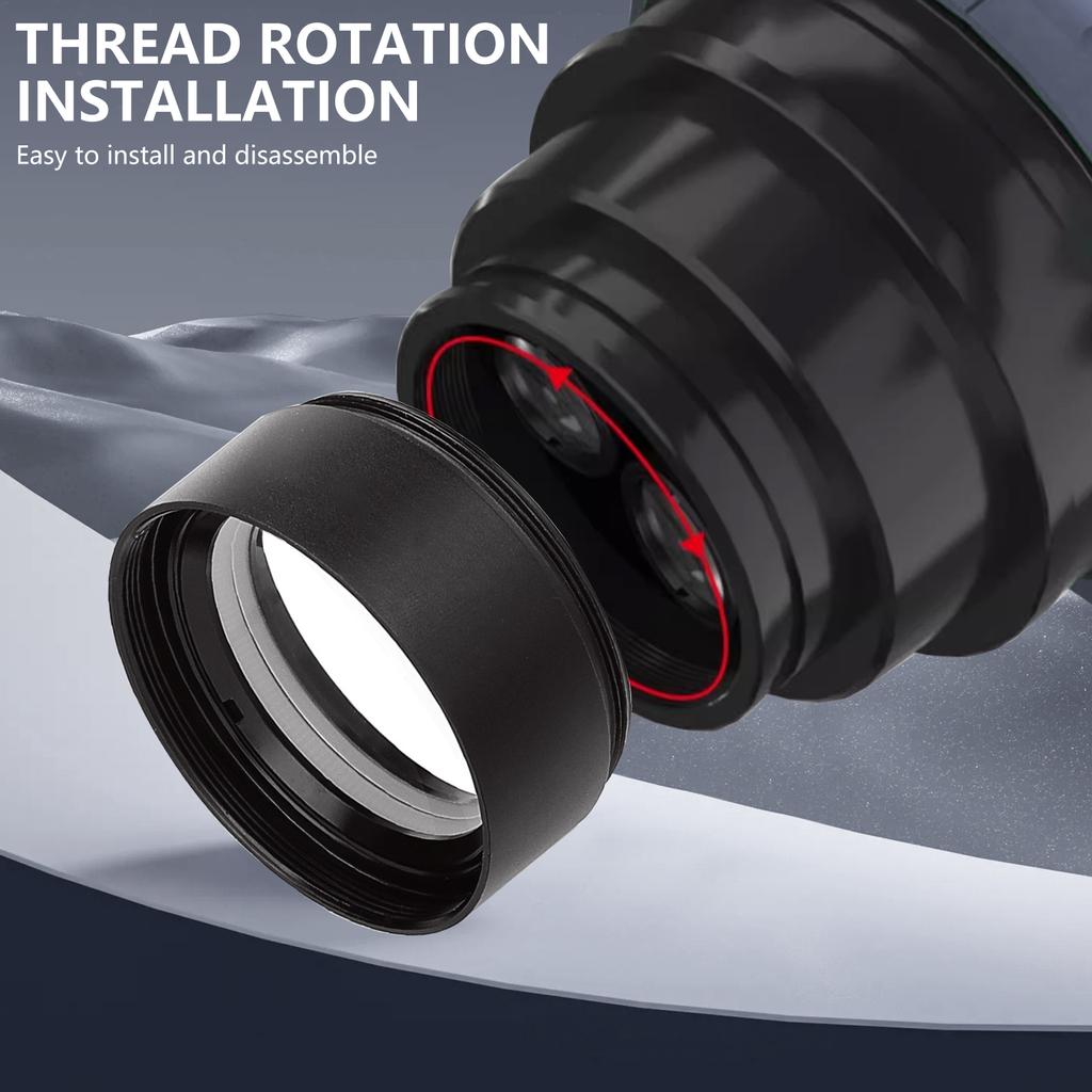 0.5X/0.7X Microscope Camera Lens Aluminium Alloy Auxiliary Barlow Objective Lens Industrial Microscope Barlow Glass Lens