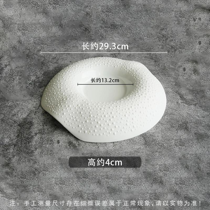 Restauracja Zachodnia Białe Naczynie Artystyczne Naczynie Deserowe Naczynie do Zupy o Niestandardowym Kształcie Kuchnia Osobowość Gotowanie Zastawa Stołowa