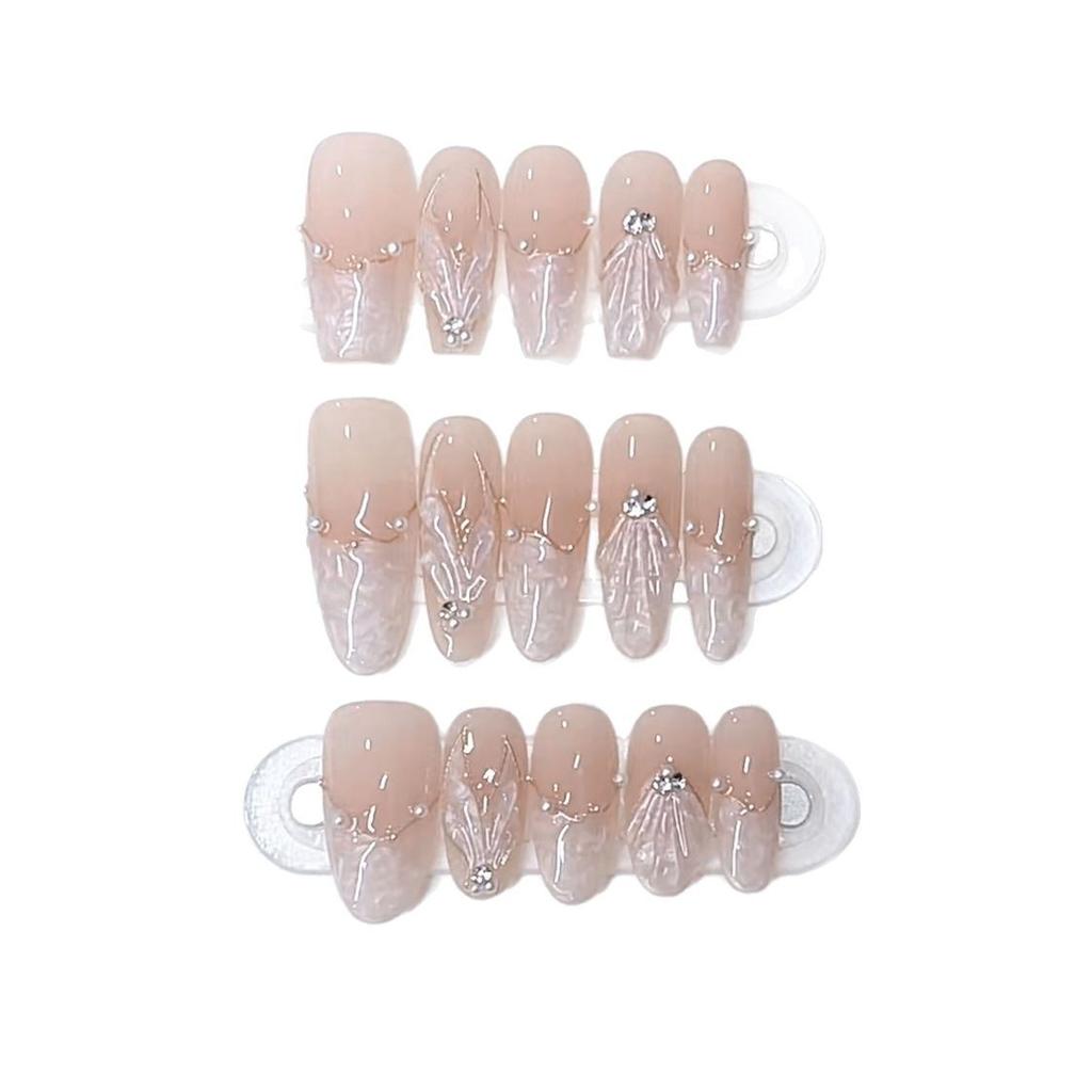 Hand-woven Armor Mermaid Story Three-dimensional Shell Hand-painted Fishtail Cat Eye Style Nail Art Patch