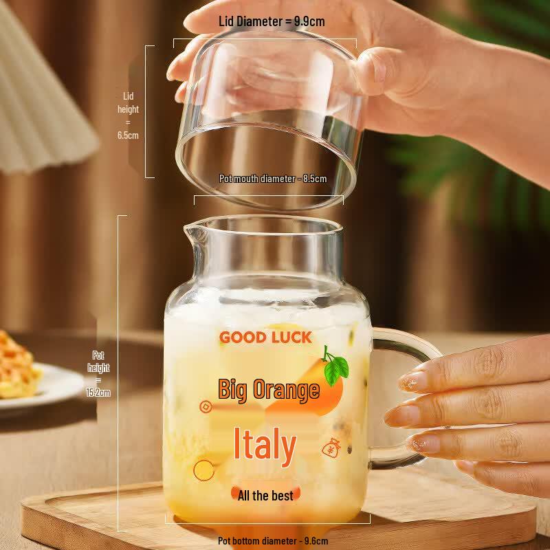 800ml High Borosilicate Glass Water Bottle
