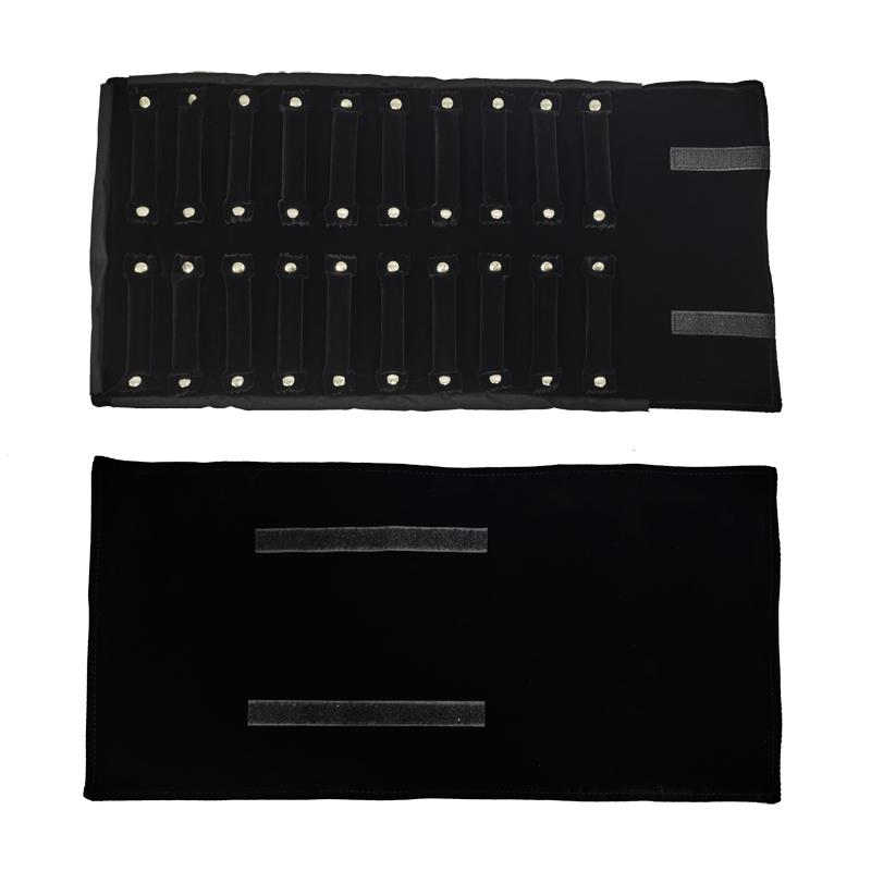 Boutique High-end Velvet Ring Storage Jewelry Roll Bag Exhibition Convenient To Carry Jewelry Ring Storage Sisplay Props