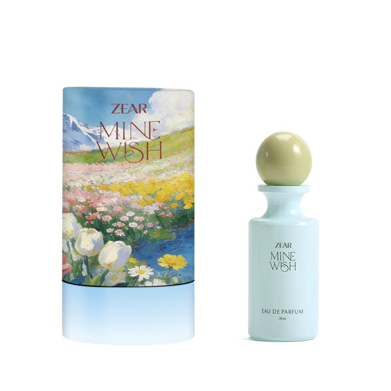 Langanhaltendes leicht blumiges Damenduftparfüm in einer zylindrischen Geschenkbox