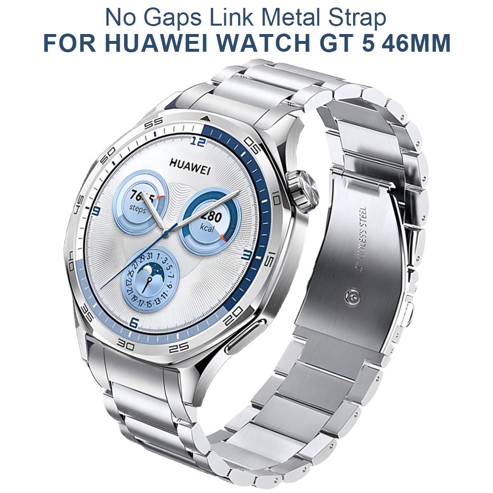 Náramek bez mezer Pro HUAWEI WATCH GT 5 46mm Kovový pásek z nerezové oceli Pro HUAWEI GT5 Řemínek Příslušenství k řemínku