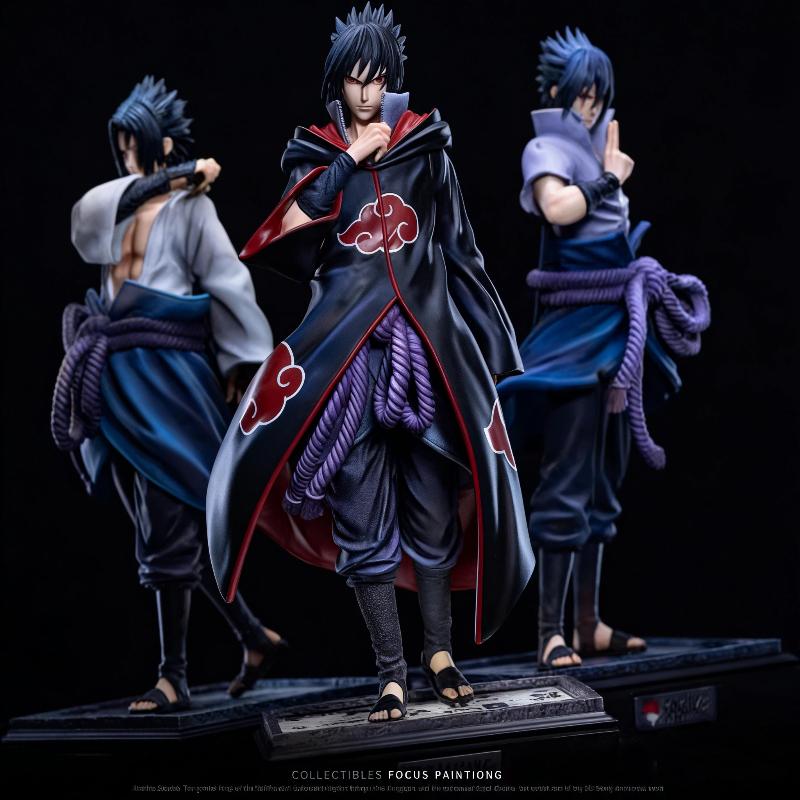 5 Styles Anime Naruto Figure Uchiha Sasuke Light Up Figure Scene Base Ninja Model Toy Collect Statue Desktop Ornament Boy Gift