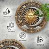 1pc Sun Moon Round Iron Sign Wall Art Home Bar Garden Decor Gift 20cm