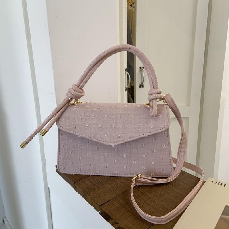 Summer Retro Portable Small Square Bag Popular Niche Design Solid Color Women's Bag Versatile Single Shoulder Diagonal Span Handbag