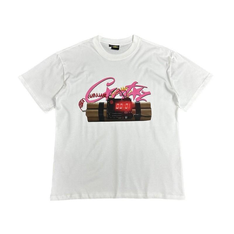 Unisex Streetwear Oversized Cotton Tee With Geometric Print Loose Fit Short Sleeve T-Shirt Men Women