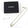 Excellent CHANEL Necklace COCO Mark Rhinestone Chain gold Women B25S Used