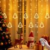 Christmas Tree Curtain Lights, Christmas Window Lights Decor with Remote,8 Lighting Modes, IP65 Waterproof, 10 Hooks Christmas Decorations Indoor
