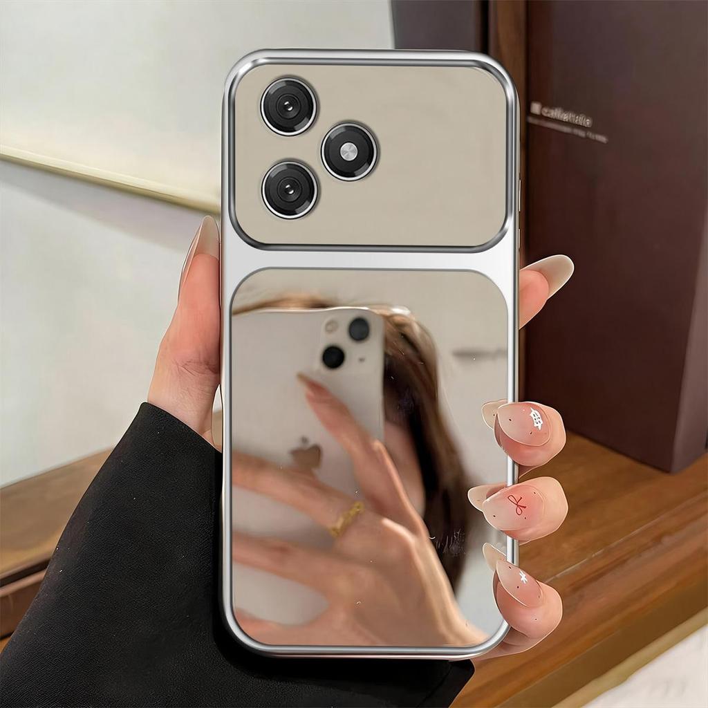 Case for HONOR X8d Trending Big Window Cover Mirror Phone Casing