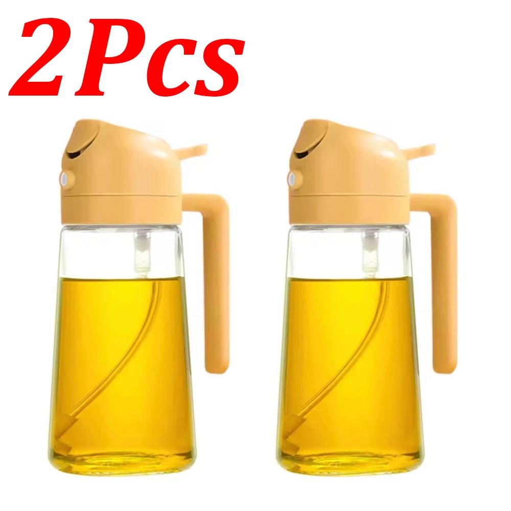 1-4Pcs 2in1 500ml Plastic Spray Oil Sprayer Cooking Oil Sprayer BBQ Picnic Kitchen Tools BBQ Cooking Oil Dispenser 4