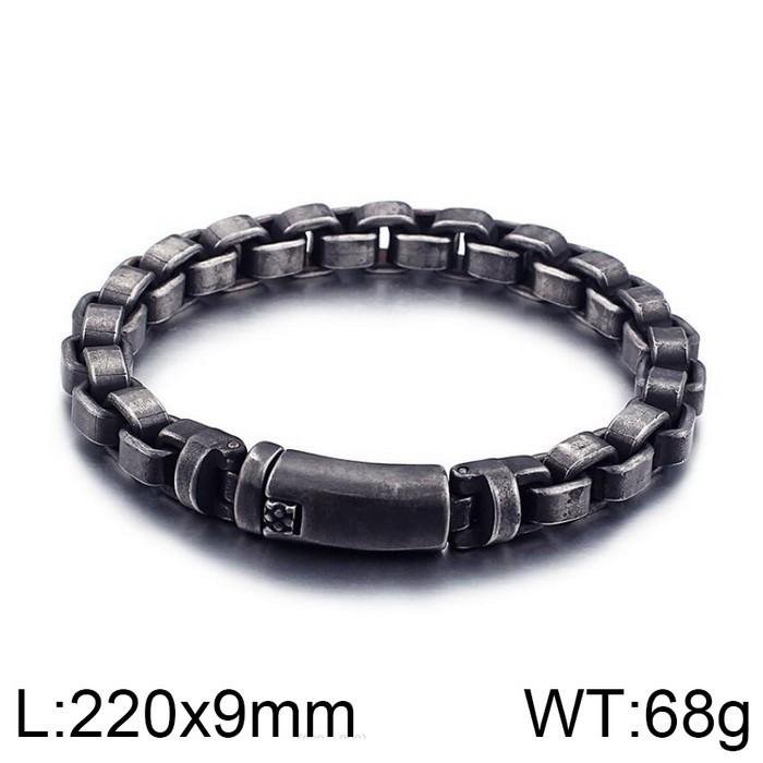 Shiny Gold Color Stainless Steel Square Chain Bracelet for Men Hip Hop Minimalist Style Jewelry High-Quality Metal Accessories