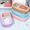Large Capacity Cute Cartoon Transparent Pencil Case for Students