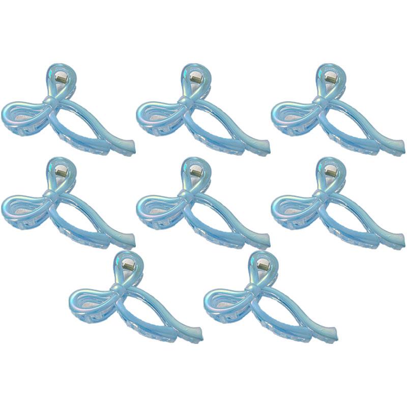Bow Transparent Hair Clip Women's Jelly Color Shark Clip Dazzling Fashion Hair Accessories