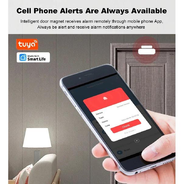 Tuya Zigbee Door Sensor Window Contact Sensor Open Closed Detector Smart Home Alarm Security Protection Work with Smart Life