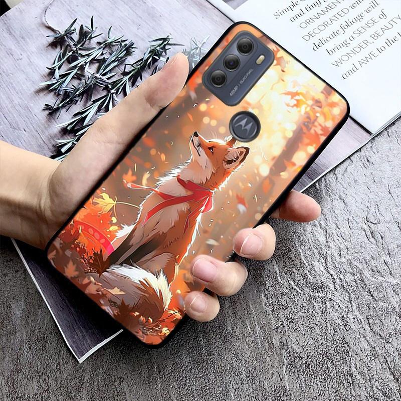 Phone Case For Moto G85 G55 G05 G14 G75 G31 G50 G10 G20 G30 G60 G13 G32 G84 G54 G53 G72 G24 Power Cute Fox
