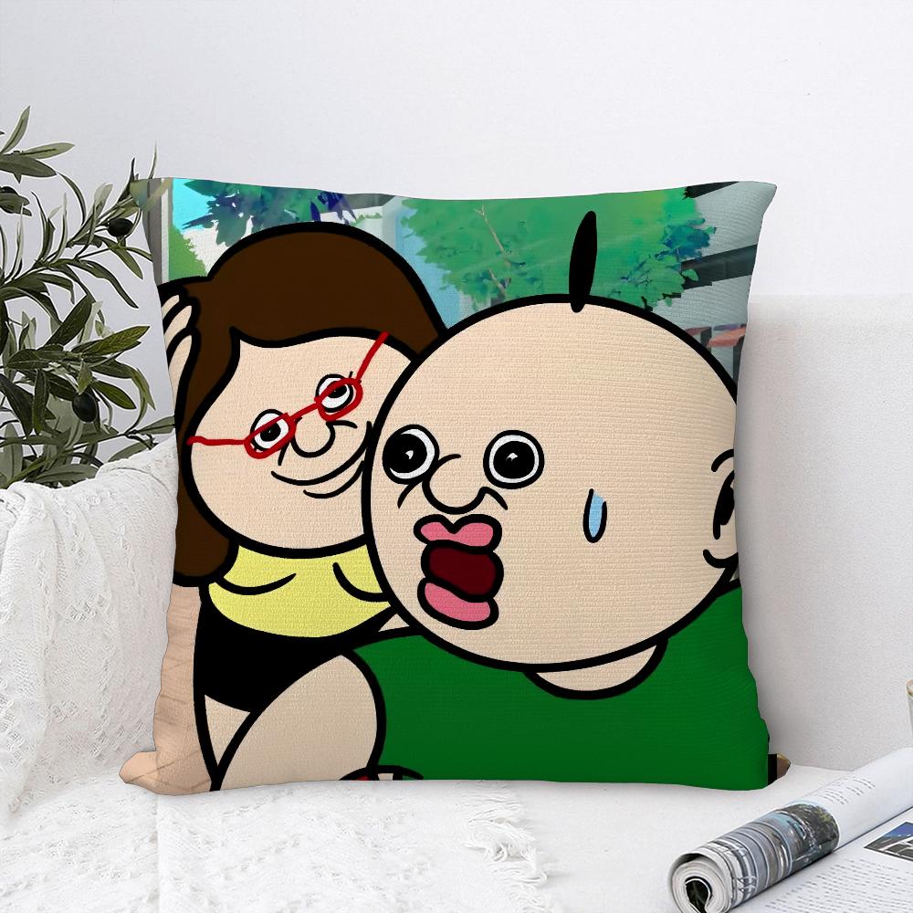 Bbangbbangs Diary Cartoon Pillow Case Sofa Decorative Home Double-sided Print Plush Throw Pillow Covers Cushion Decor Cover