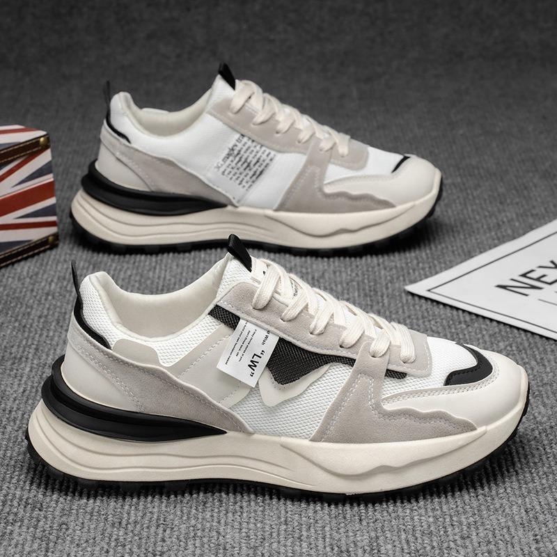New men's shoes men's breathable sports and leisure versatile platform waffle dad trendy shoes single shoes