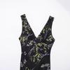 2025 Spring/Summer Women's European & American Style Waist-Hugging Sexy Printed Dress