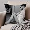 Attractive Actress AAudrey Hepburn Cushion Cover Pillowcase Antidustmite Invisible Zipper Short Plush Sofa Cushion