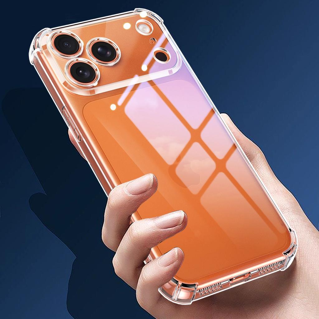 EUCAGR Airbag Transparent TPU Case For iPhone 17 Air 16e 15 14 Pro Max Plus13 12 11 S XR 7 8 6S Cover Clear Shell Coque Fundas