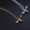Korean Style Cute Bee Pendant Necklace - Short Clavicle Chain