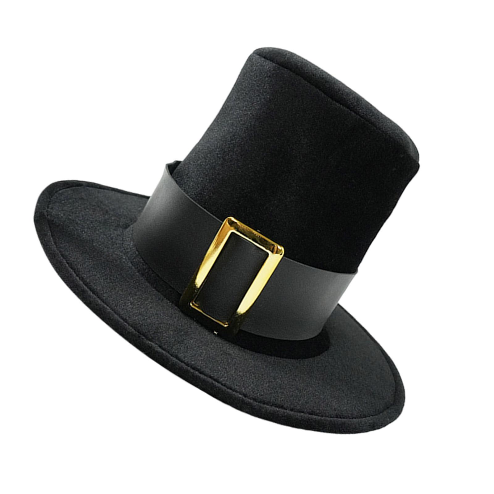

Vintage Tall Hat with Ribbon Band for Formal Event Festival Occasion Dressingup Hat Magicians Hat for Stage Performers A