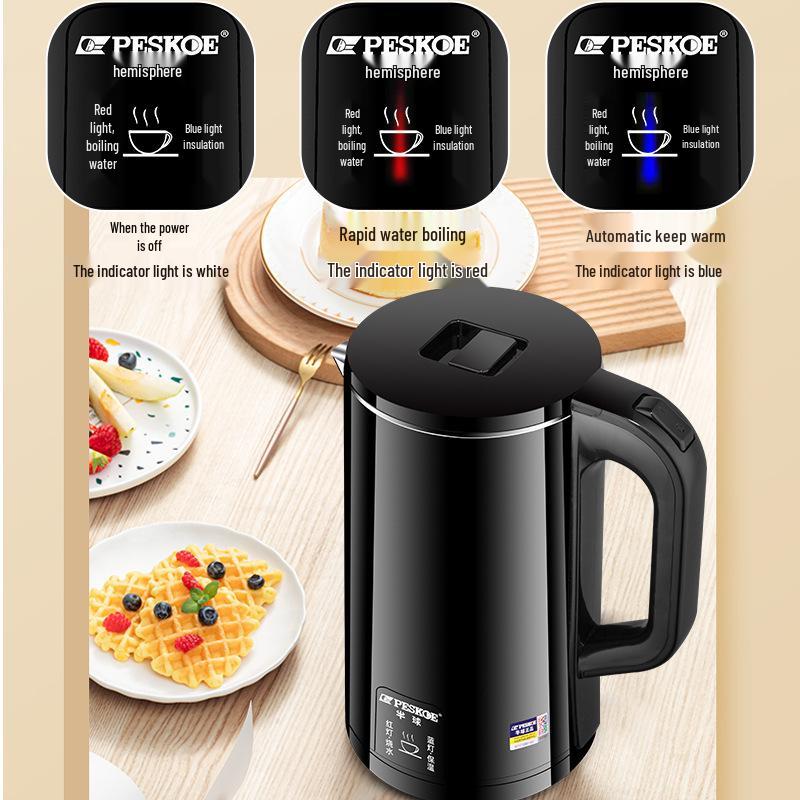 Large Capacity Stainless Steel Electric Kettle with Insulation and Auto Shut-Off