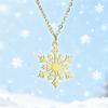 Snow Flower Pendant Necklace Earrings Set for Women Stainless Steel Elegant Jewelry Valentine's Day Party Gifts Wear 2026 New