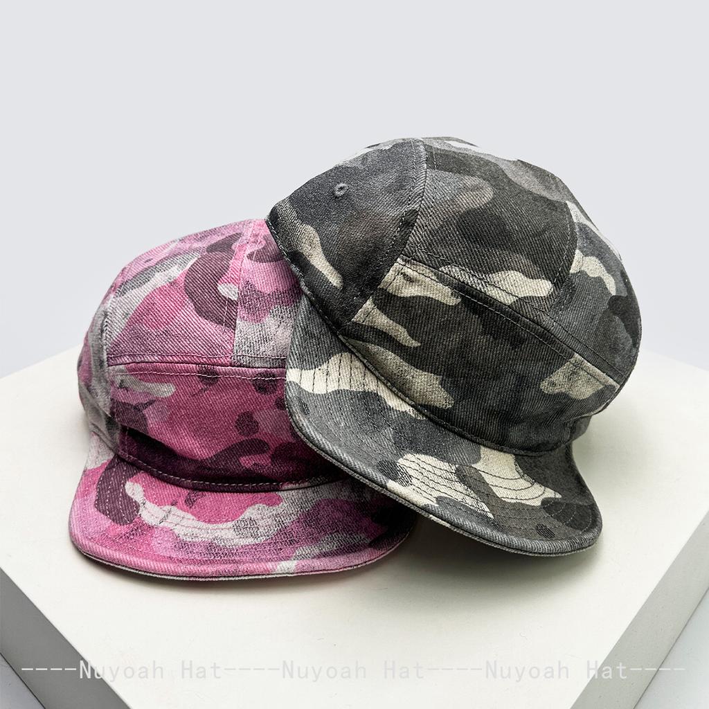 And Women American Vintage Camouflage Color Baseball Caps Sun Protection Street Style All-Match Peaked Hats Short Eave Fashion Personalized Latest