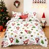 3pcs/set Christmas Reindeer Snowman Bedding Set Includes 1 Duvet Cover And 2 Pillowcases Soft And Skin-Friendly