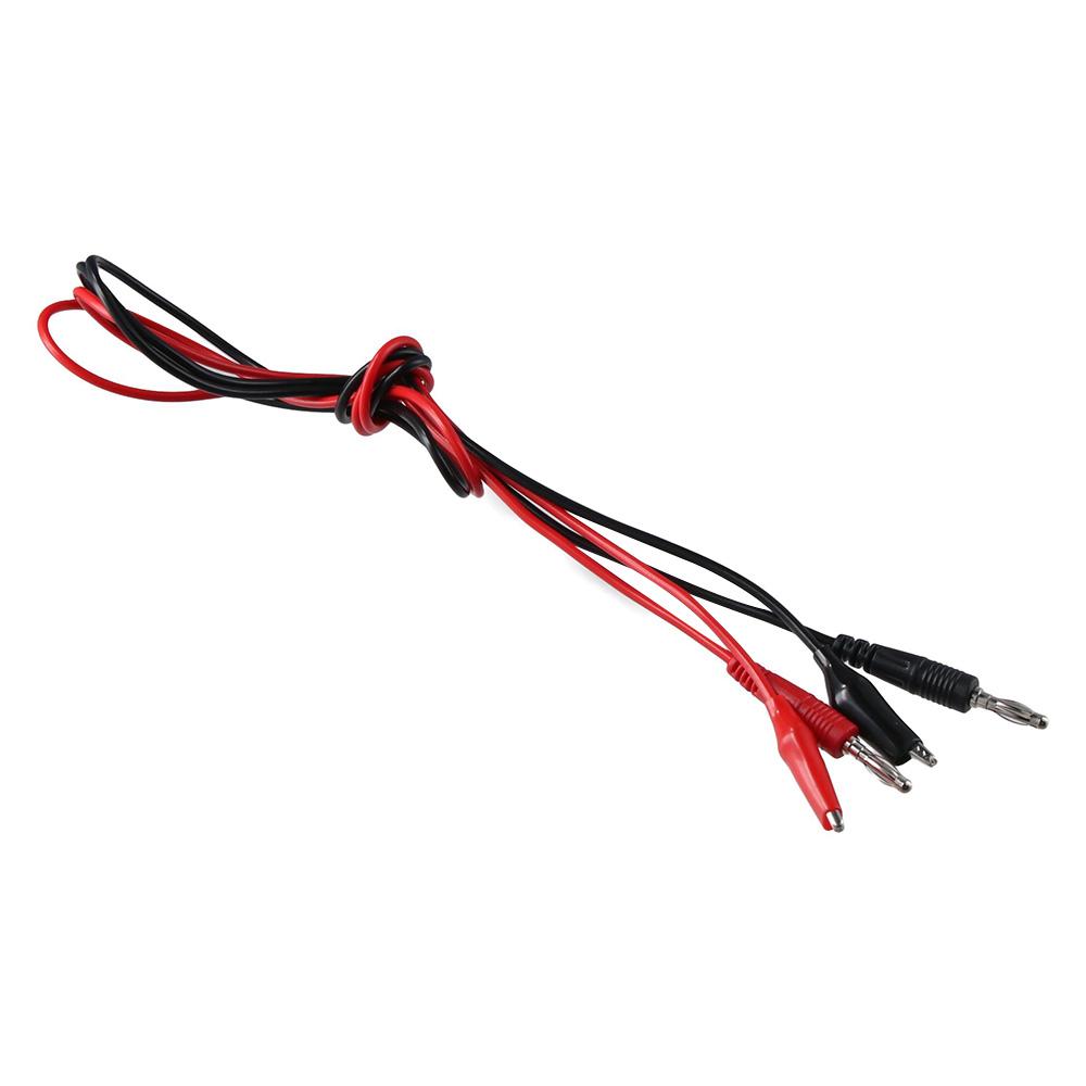 2PCS Copper Banana Plug To Alligator Clip Test Lead Crocodile Clip Multimeter Test Cable  Multimeter
