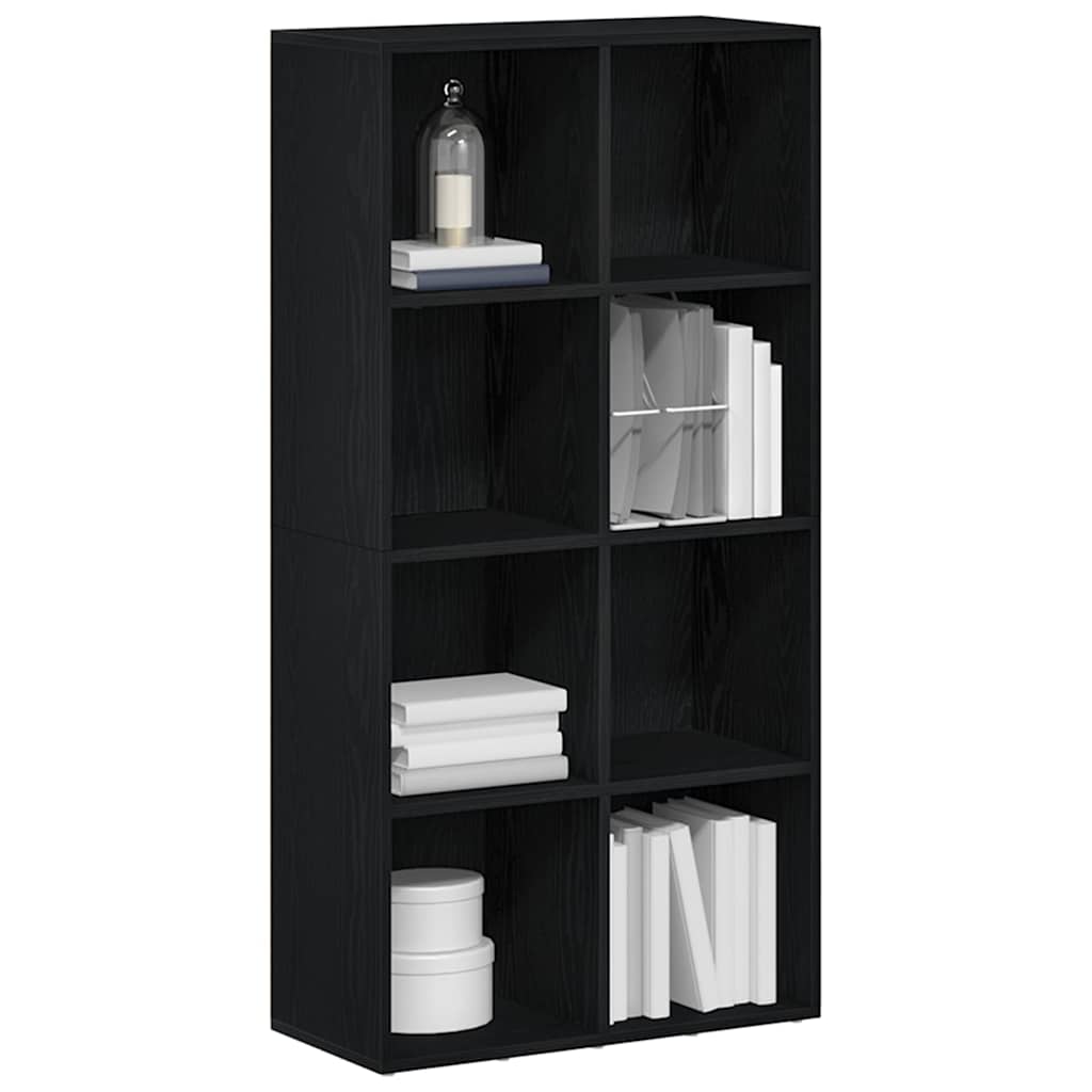 Bookshelf Black Oak Effect 66 x 30 x 130 cm Engineered Wood