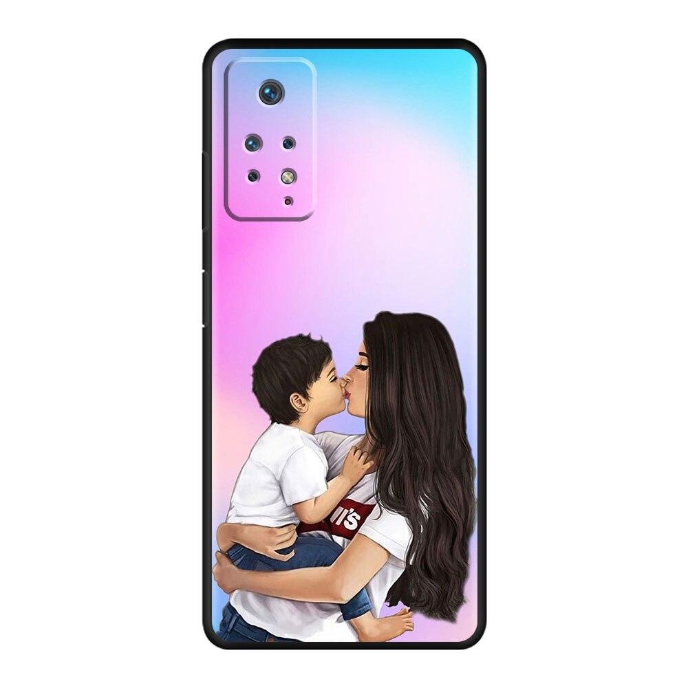 For Xiaomi Redmi 9 K40 9A 10 7 11 Pro 9S 9C 8 9T 8T K50 K40S Mobilephone Celular Funda Fashion Girl Super Mom Baby