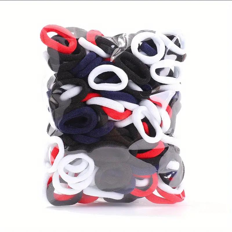 100PCS Colorful Basic Nylon Ealstic Hair Ties for Girls Children Ponytail Hold Scrunchie Rubber Band Kids Basic Hair Accessories
