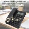 Festnetztelefon mit Anrufer-ID Schreibtischtelefon Kabelgebundenes Telefon Klingelanzeige, 3 Speicher-Kurzwahltasten, Klingellautstärkeregler
