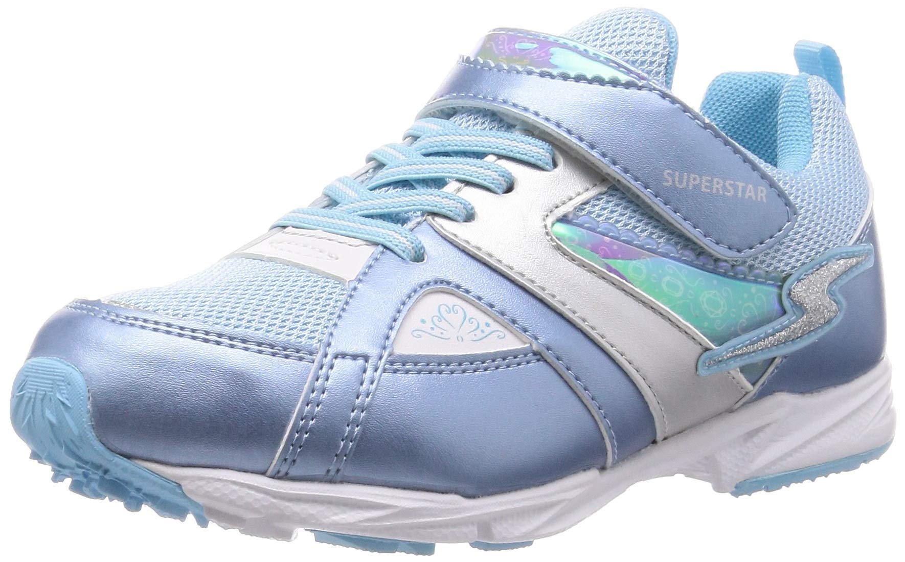 

Для дождя и SS 2E [Superstar] Кроссовки, Водонепроницаемые, Девочки, 16-25 см, Детские, блестящие, J7135AZ, Sax, 19,0 см,