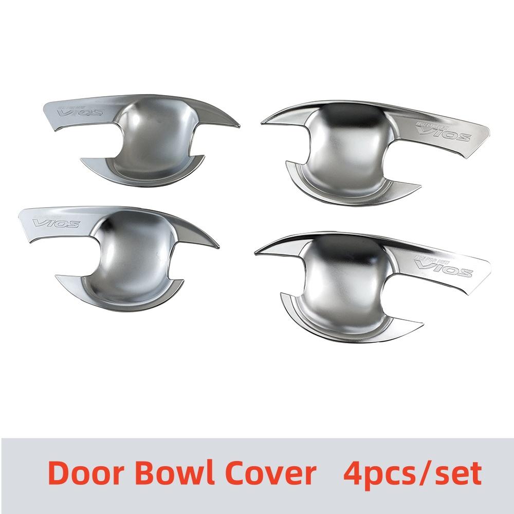 Door Bowl Handle Cover For Toyota Vios 2014 2015 2016 2017 Cars Accessories Styling Chrome Silver Exterior Car Decoration