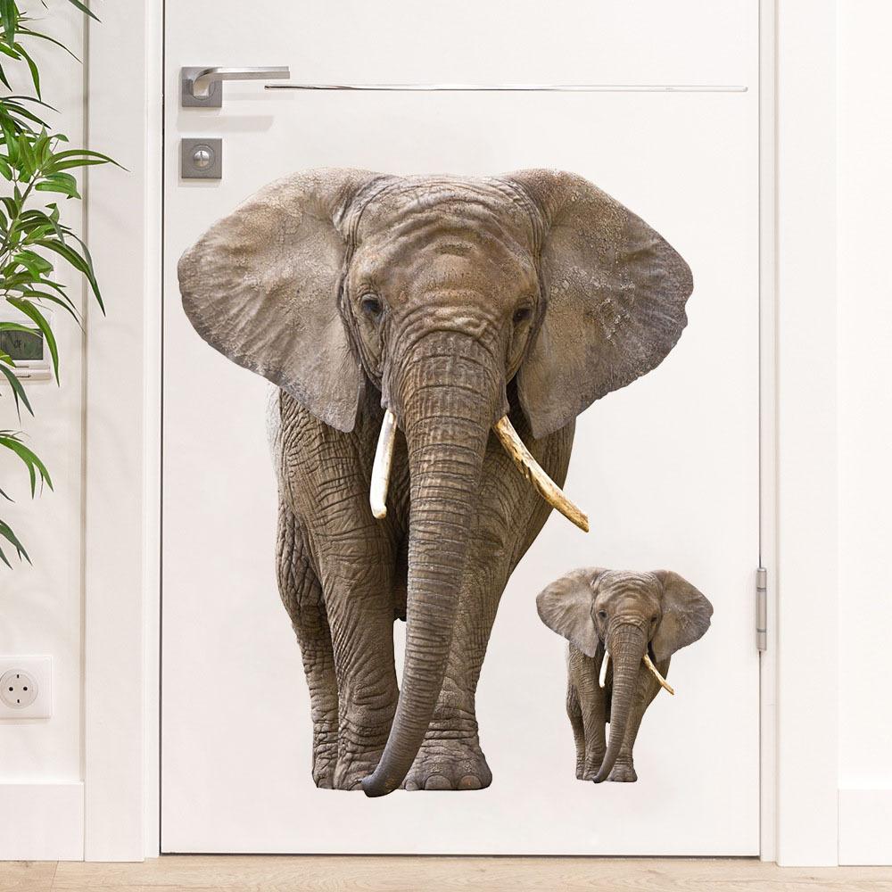 Simulated Elephant Trunk PVC Wall Sticker Self-Adhesive Removable for Door Wall Bedroom Living Room Home Decor