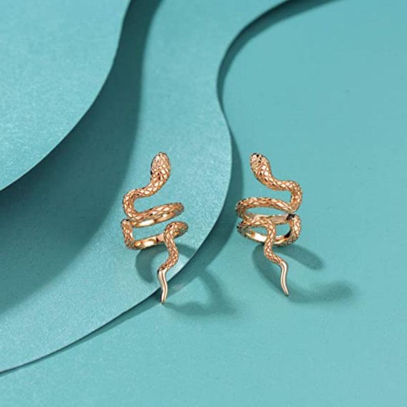 High Quality Silver Color Clip Earrings Jewelry Simple Lines Snake Earrings For Women Girl Gift Brincos Pendientes De Prata